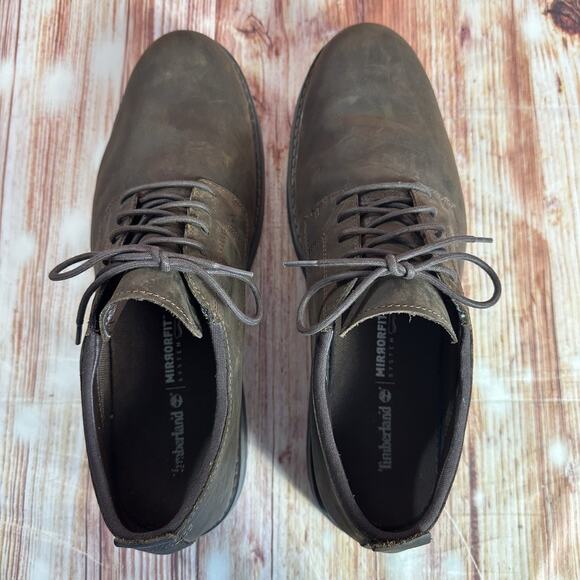 Timberland SQUALL CANYON Mens Sz 13 Brown Leather Waterproof Oxfords Dress Shoes - Picture 5 of 10